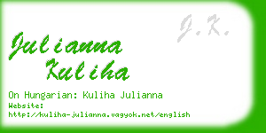 julianna kuliha business card